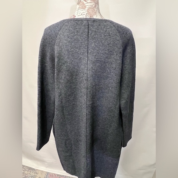 SOLAR Charcoal gray wool and cashmere blend cardigan sweater size M. - Picture 6 of 11